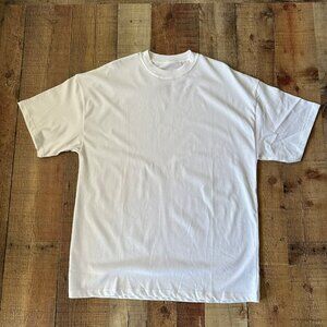 White Cotton T-Shirt Medium Size Made In Portugal